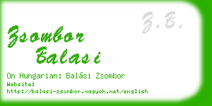 zsombor balasi business card